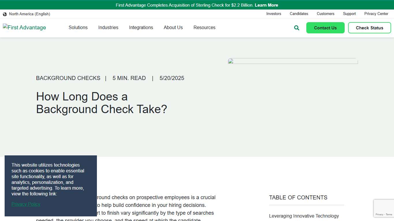 How Long Does a Background Check Take? First Advantage