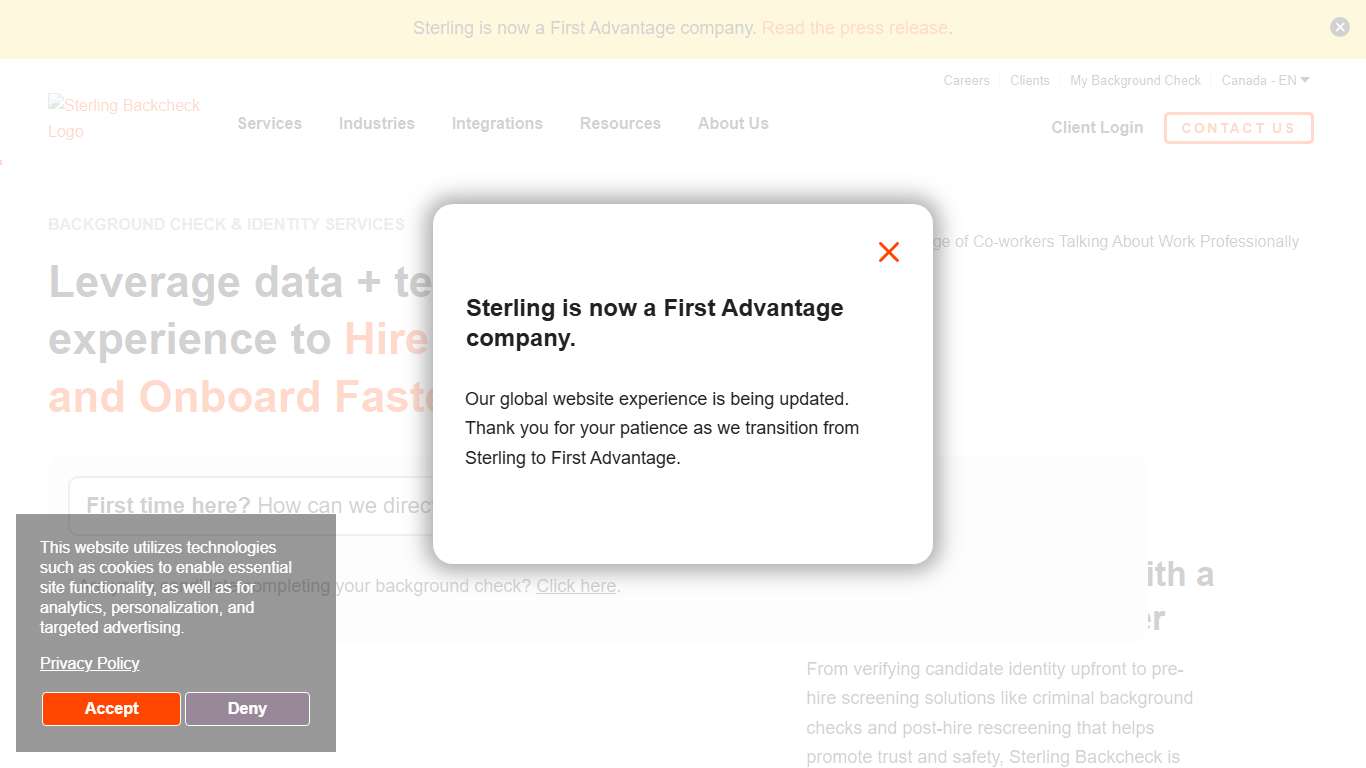 Employment Background Checks and Screening - Sterling, a First Advantage company